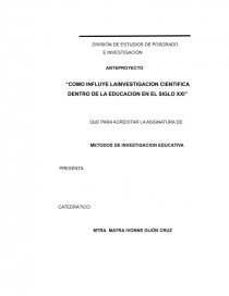 METODOS DE INVESTIGACION EDUCATIVA. Página 1