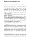 Las fuentes subterráneas del poder