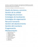 Las 10 decisiones estratégicas de la Administración de Operación