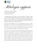 Mitología egipcia Aproximación al origen de la civilización