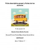 Ficha descriptiva grupal y fichas de los alumnos