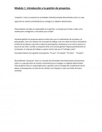 Modulo 1. Introducción a la gestión de proyectos. Página 1