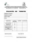 ESCUELA PRIMARIA EVALUACIÓN 3ER TRIMESTRE