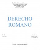 Nociones de Derecho Romano y sus etapas históricas. Derecho Romano