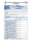 PROGRAMA DE INGENIERÍA INDUSTRIAL LISTA DE COTEJO