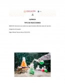QUÍMICA TIPO DE REACCIONES
