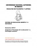 Psicología de la educación 1 y Psicología evolutiva