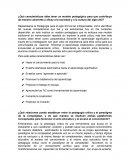 ¿Qué características debe tener un modelo pedagógico para que contribuya de manera coherente y eficaz a la sociedad y a la cultura del siglo XXI?