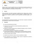 PROCEDIMIENTO DE PRODUCCION