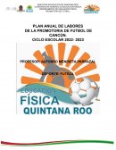 PLAN ANUAL DE LABORES DE LA PROMOTORIA DE FUTBOL DE CANCÚN