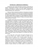 Historia de la medicina en Venezuela