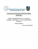 ORGANIZACIÓN DE LA JUSTICIA FEDERAL, NACIONAL Y C.A.B.A. MINISTERIO PUBLICO