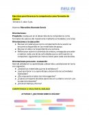 Ejercicios para favorecer la competencia como formador de valores.
