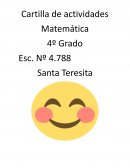 Cartilla de actividades Matemática 4º Grado