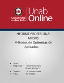 Métodos de optimización aplicados