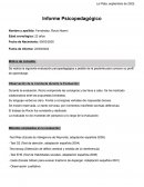 Informe Psicopedagógico