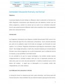 Educación formal y no formal