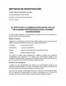 EL EFECTO DE LA COMUNICACIÓN DIGITAL EN LAS RELACIONES INTERPERSONALES EN JOVENES UNIVERSITARIOS