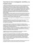 Importancia de la investigación científica y su impacto social