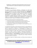 INFORME DEL ADMINISTRADOR INDEPENDIENTE PARA REALIZAR PROCEDIMIENTOS ACORDADOS SOBRE SITUACION FINANCIERA