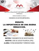 Ensayo importancia de una buena redaccion