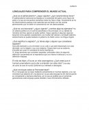 LENGUAJES PARA COMPRENDER EL MUNDO ACTUAL