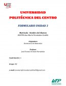 Formulario para la materia de resistencia de materiales