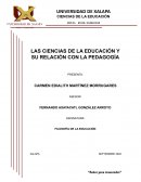 LAS CIENCIAS DE LA EDUCACIÓN Y SU RELACIÓN CON LA PEDAGOGÍA