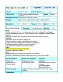 Planeación didáctica Español