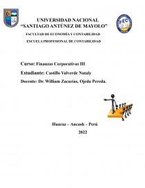 Finanzas Corporativas III. Página 1