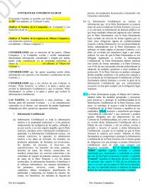 CONTRATO DE CONFIDENCIALIDAD. Página 1
