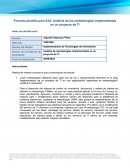 Análisis de las metodologías implementadas en un proyecto de TI