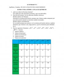 ESTRUCTURA ATÓMICA -ENLACES QUÍMICOS. Página 1