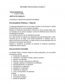 Modelo de informe psicologico