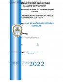 PRUEBA A ROTOR BLOEQUEADO DE UN MOTOR DE CORRIENTE CONTINUA