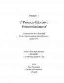 El Proyecto Educativo Postrevolucionario