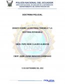 ENSAYO SOBRE LA DOCTRINA TANGIBLE Y LA DOCTRINA INTANGIBLE