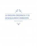 LA BASURA ORGANICA Y SU DESEQUILIBRIO AMBIENTAL