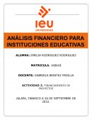 ANALISIS FINANCIERO PARA LAS INSTITUCIONES EDUCATIVAS
