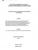 Violencia contra la mujer: Una mirada desde las teorías: Psicoanalítica y Sociocognitiva de la Personalidad