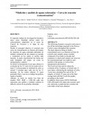 Medición y análisis de aguas coloreadas – Curva de reacción (concentración)