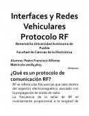 Interfaces y Redes Vehiculares Protocolo RF