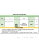 Planeación de clase de lengua materna, español