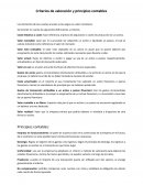 Criterios de valoración y principios contables