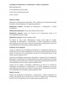 Tecnologías de Información y Comunicación y Cultura Comunicativa
