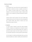 Educación para la Equidad