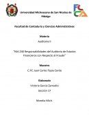 NIA 240 Responsabilidades del Auditoria de Estados Financieros con Respecto al Fraude
