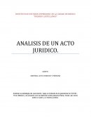 Analisis de un acto juridico