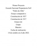 Ensayo comparativo Constitución de 1857 Constitución de 1917