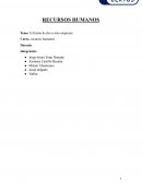 Recursos humanos, la fusión de dos o más empresas.